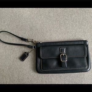 Coach black wristlet